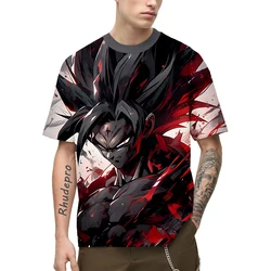 Homens e Mulheres Anime Dragon Ball Z Wukong Camisetas de RPG de impressão 3D, Unisex Large Street Top, Novo, Verão