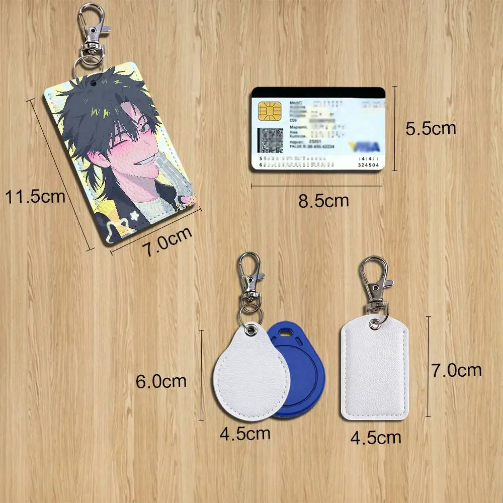 Lu Guang Cheng Xiaoshi Link Click Holder For Bank Business Work Card Holder Student Card Case Bus Card Keychain
