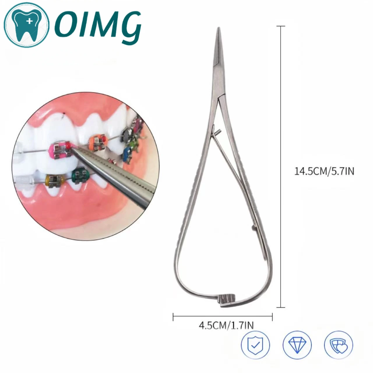 Dental Needle Holder Surgical Instruments Dental Orthodontic Mathieu Needle Holder Tip TC Premium Dental Tools 14cm Clamps