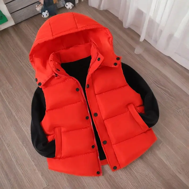 3-10 Years Old Children\'s Vest Trendy Warm Vest for Boys and Girls Fashionable Casual Autumn and Winter Kids Waistcoat Top