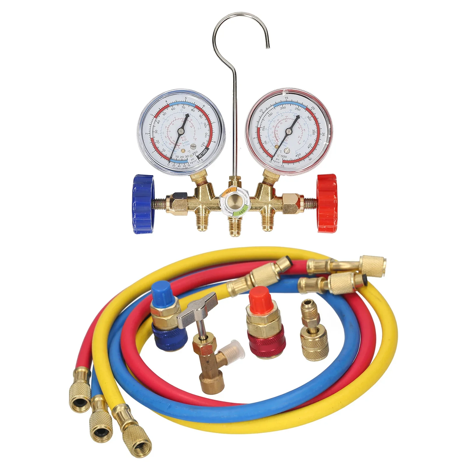 

SHIP FROM RUSSIA RU 3 Way AC Diagnostic Manifold Gauge Set for Freon Charging Fits R12 R22 R404A R134a Refrigeration