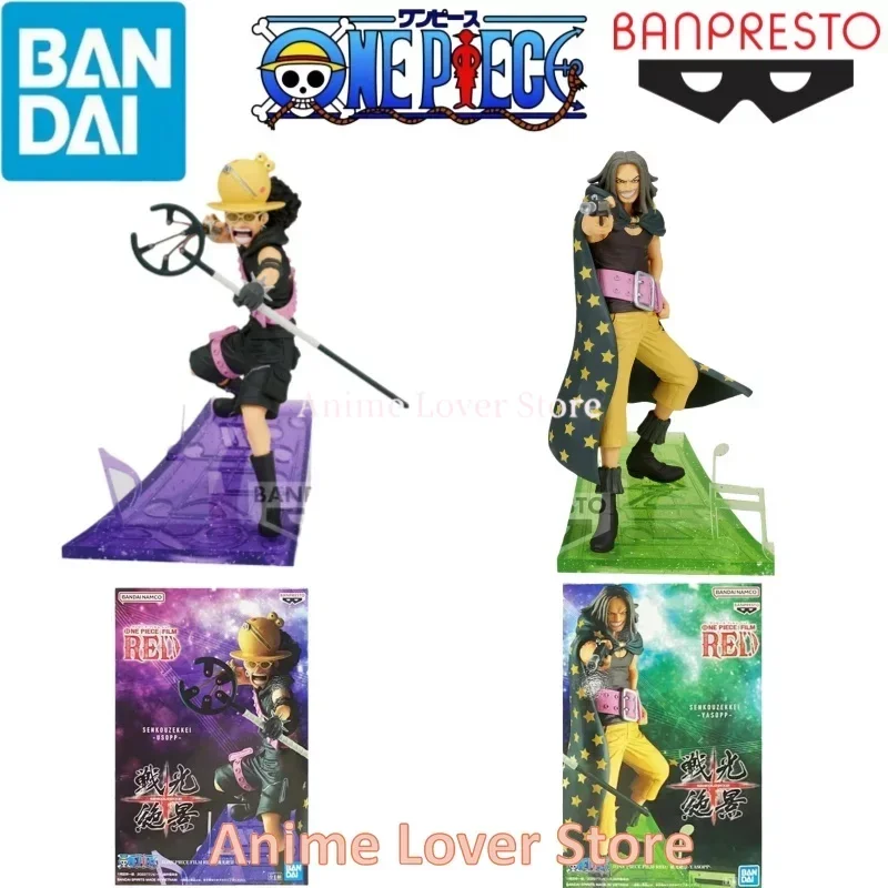 

In Stock Bandai Banpresto Original One Piece DXF Film Red Usopp Yasopp Anime Figures Toys for Kids Gift Collectible Model