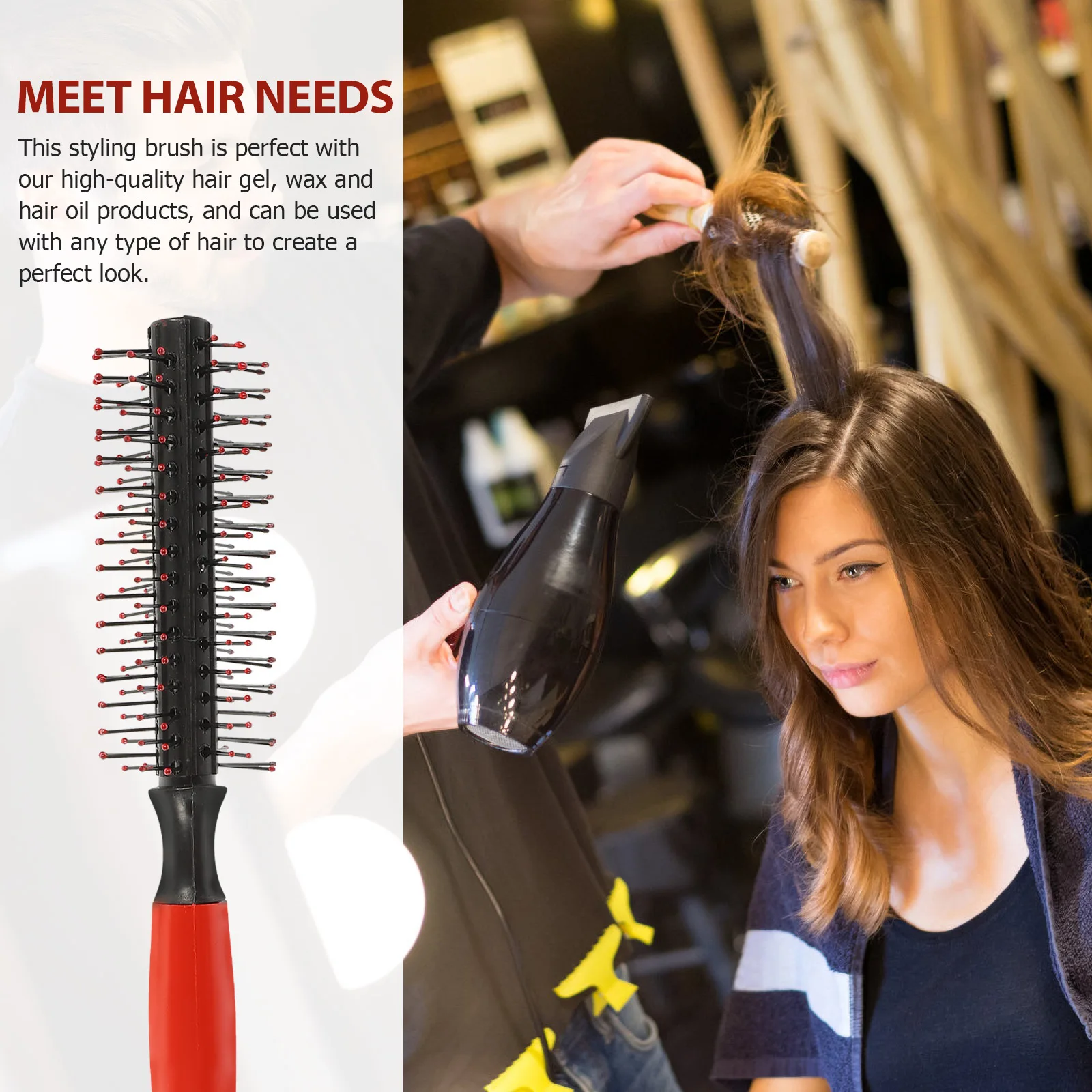 

6Pcs Salon Antistatic Cushion Roller Combs for Women Daily Use Smoother Shinier Hair Texture Roller Hair Brush