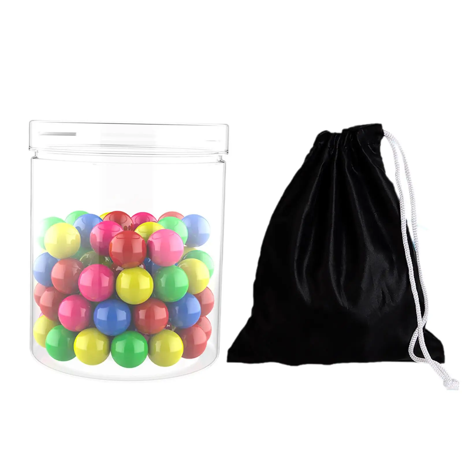 50x Kindergarten Counting Balls Probability Problem Demonstration Balls with Cloth Bag Children Colored Ball Girls Boy Kids