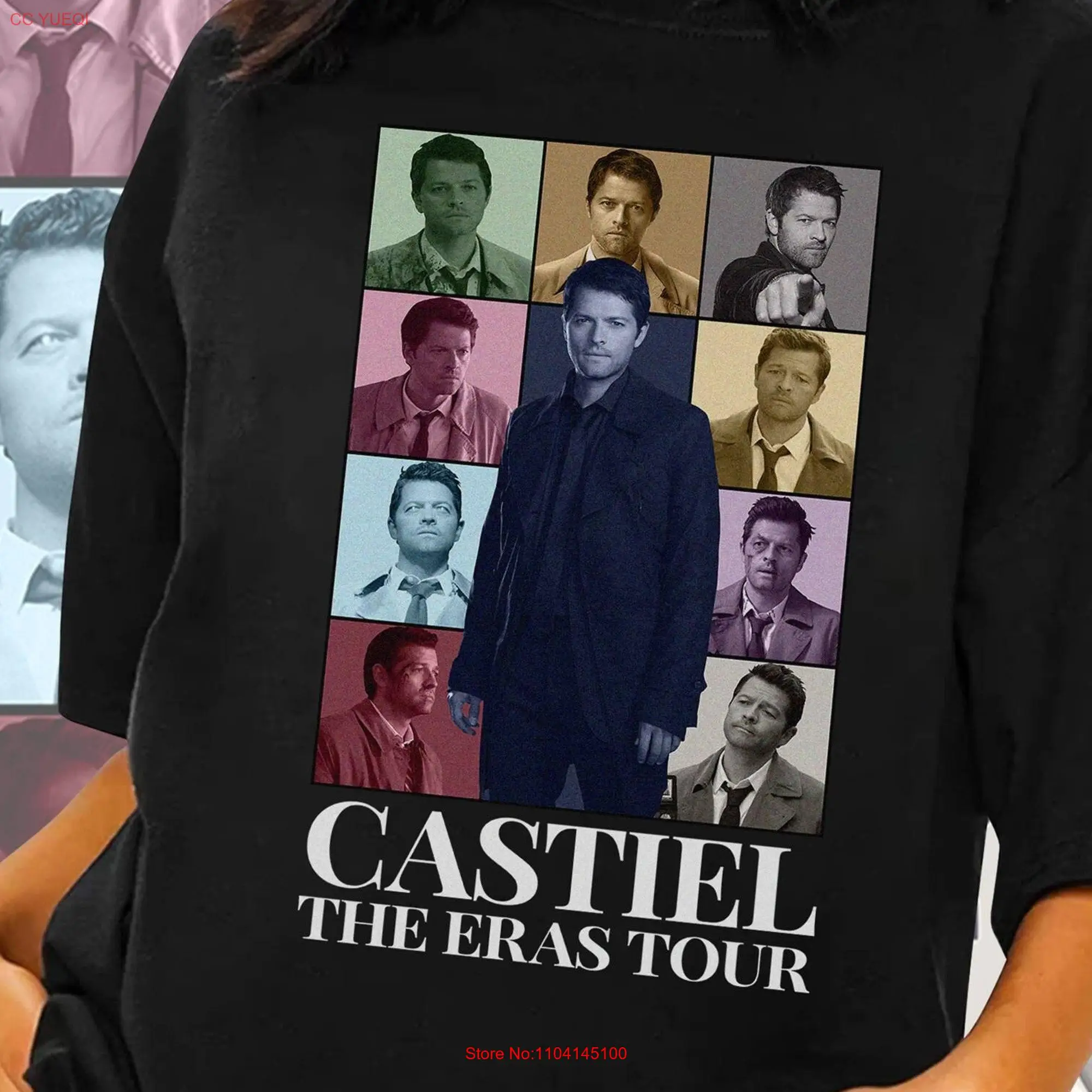 Castiel Supernatural Eras Tour T Shirt Vintage Movie For Women Trendy long or short sleeves