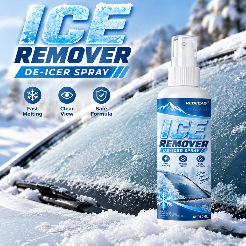 Car De-Icer, Melts Ice & Frost on Windshield & Mirrors, Easy Defrost, Long-Lasting Anti-Icing, Cars RVs, No Scraping, Paint Safe