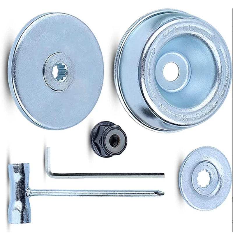 A03F For Lawnmower Accessories Upper and Lower Pressure Plates Steel Replacement Parts for Reverse Thread Nuts