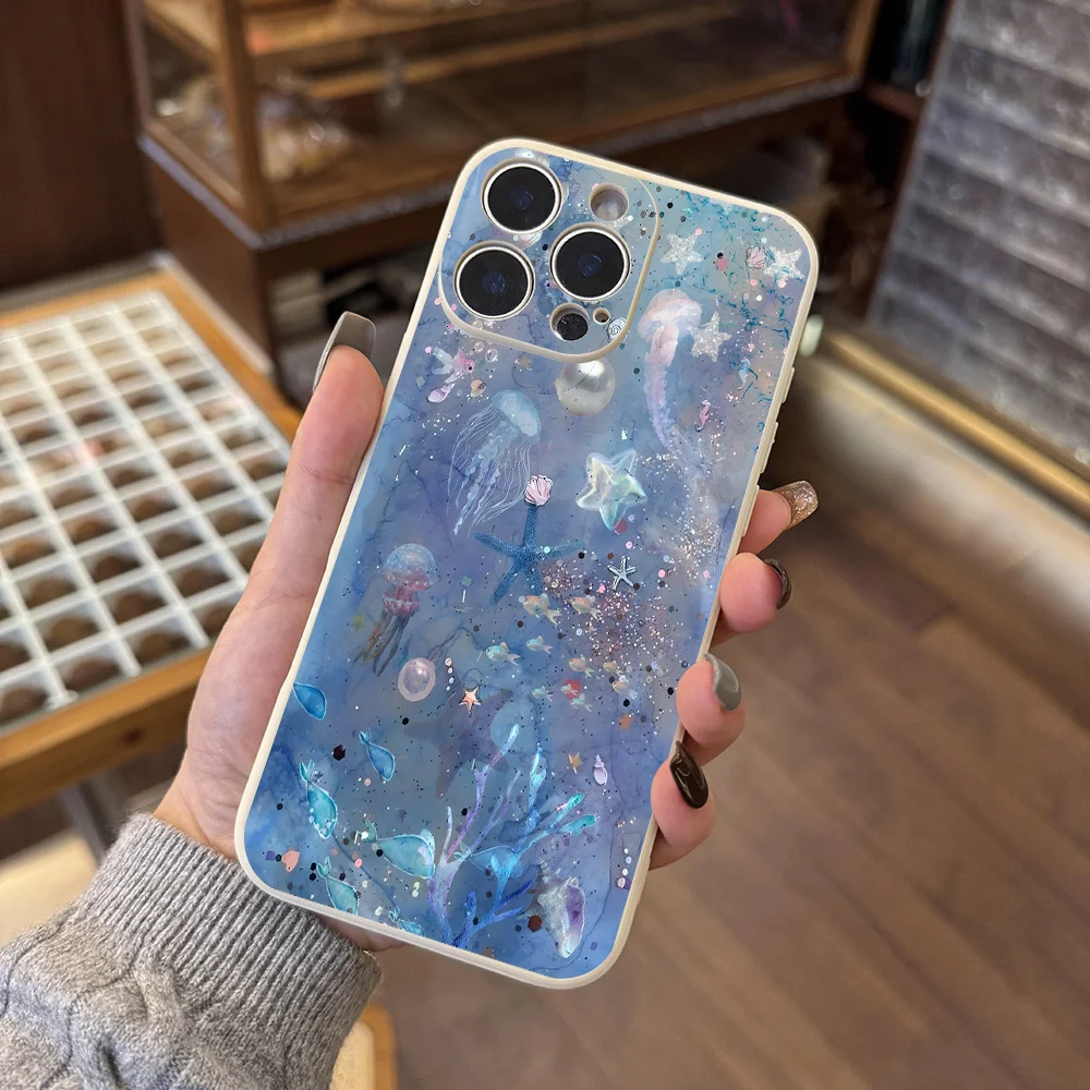 حافظة هاتف Sea Life تحت الماء لهاتف iPhone17 16 11 15 14 13 12 Pro Max Plus