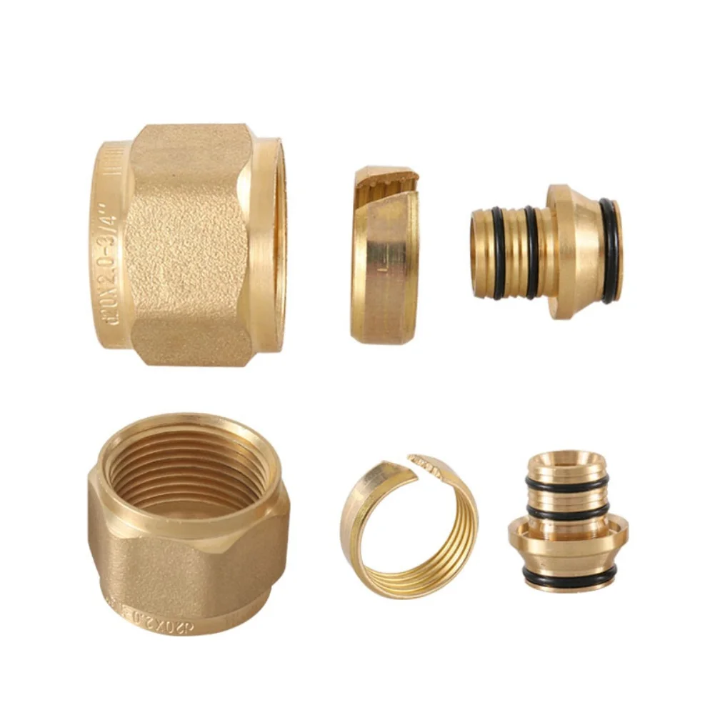 All Copper Floor Heating Water Distributor Joint Large Flow Manifold Adapter for 16x2 0 20x2 0 Pipe Installation