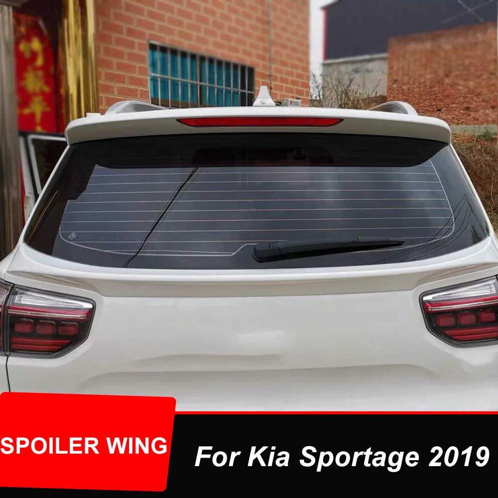 For Kia Sportage 2018 19 20 Rear Middle Spoiler Ducktail Lip Decoration Tuning Accessories Parts ABS Plastic MateriaBlack White