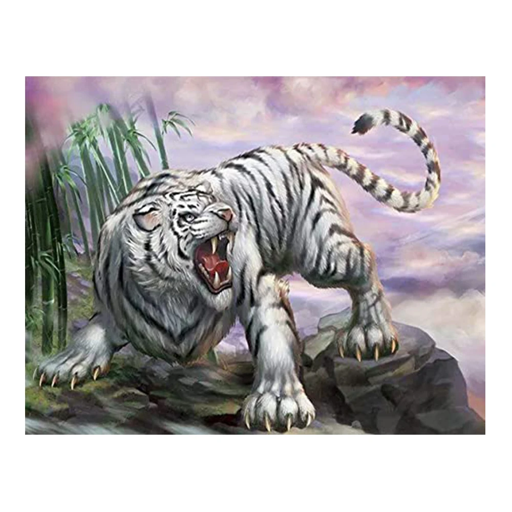 

Diamond painting new product Wild Tiger handwork DIY square round diamond living room and bedroom decoration gift