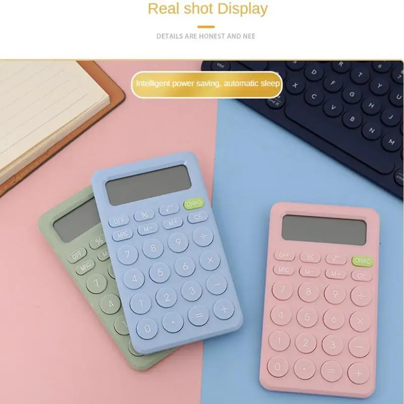 Calculator Learning Office Calculator Accounting Mini Portable 8 Display Large-screen Calculator Fashion Candy Color