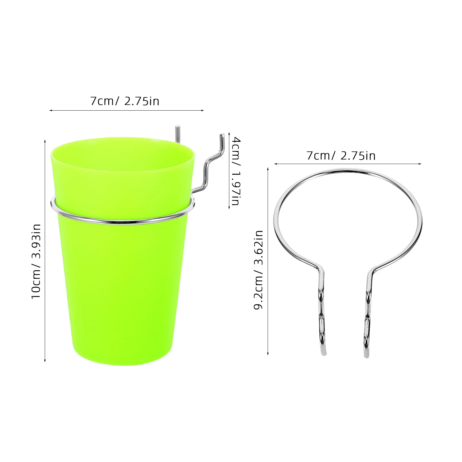 6 قطعة أكواب بيجبورد حامل تخزين بلاستيكي صناديق تنظيم السنانير لأدوات ورشة العمل المرآب عرض Pegboard كماشة حامل #2