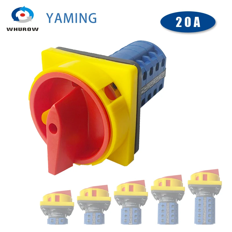 LW26GS-20A OFF-ON Padlock Power Control Rotary Cam Changeover Switch Silver Contact YMW26 Two Positions