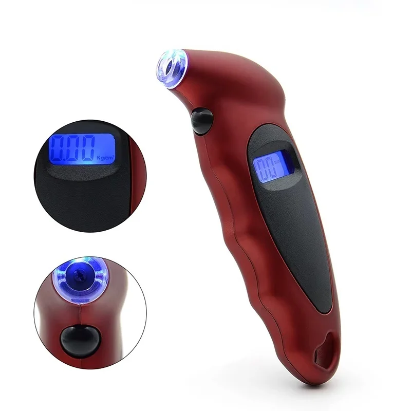 LCD Backlight 0-150 PSI Car Motorcycle Bike Portable Digital Tire Pressure Gauge Meter High-precision Display Diagnostic Tools