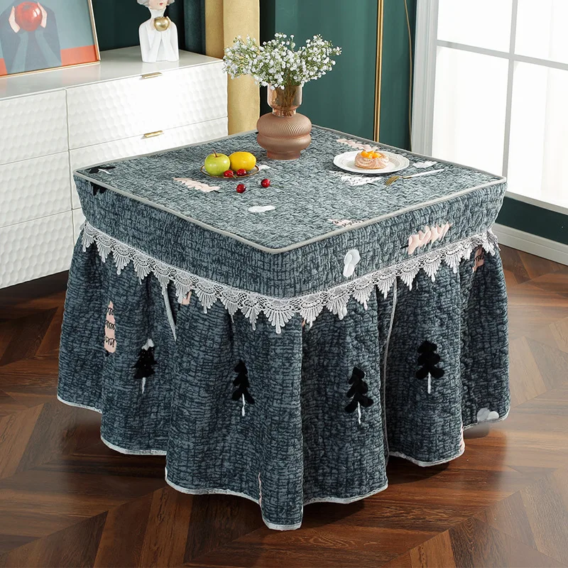 

Thiened Stove Cover Square Fire Pit Table Cover Home Fabric Dust Protection New Model for Kitchen And Dining