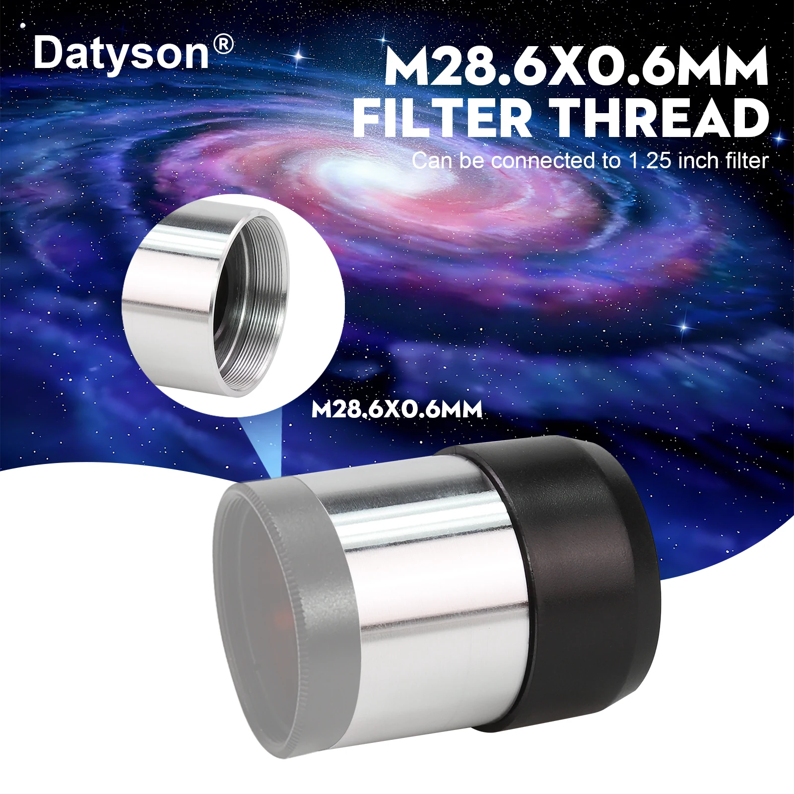 ملحقات عدسة التلسكوب عالية الطاقة مقاس 1.25 بوصة من Datyson SR4mm H12.5mm H20mm 5P9923DEF