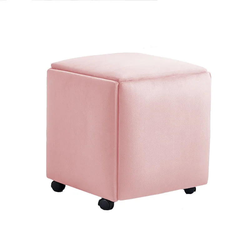 5 in 1 Stackable Sofa Chair Footstool Multi-funtion Movable Pouffe Cube Foot Rest Stool for Living Room Bedroom Hallway Balcony