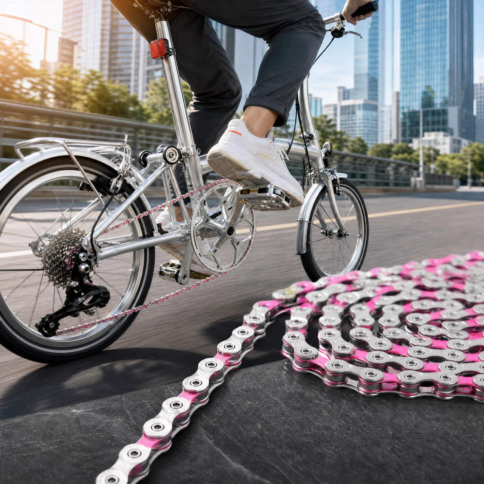 Cadena de Bicicleta SUMC Crescent Hollow de 12 Velocidades, Ultraligera, de Alta Resistencia, Color Arcoíris, para Bicicletas de Montaña y Carretera