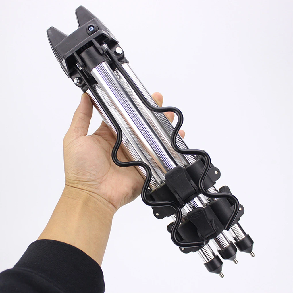 

Fishing Rod Telescopic Holder Tripod Bracket Pole Support Stand Outdoors Groove Aluminum Alloy Convenient Durable