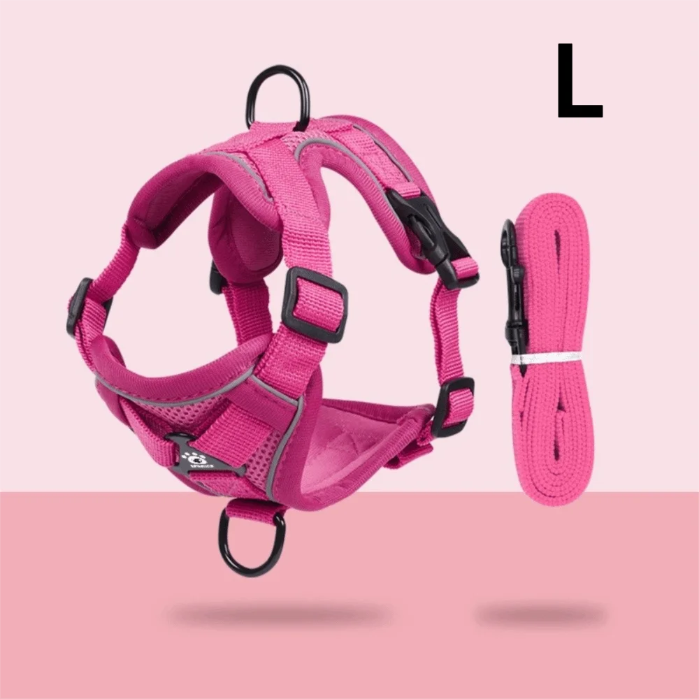 

Fashion Reflective Cat Harness Leash Set Adjustable Breathable Mesh Pet Vest Harness Pectoral Collar Outdoor Walking Supplies