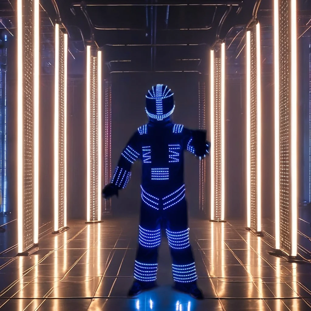 LED Robot Halloween Christmas Evening Dress CO2 Jet Laser Machine Performance Suitable Halloween Costume Including Graduation