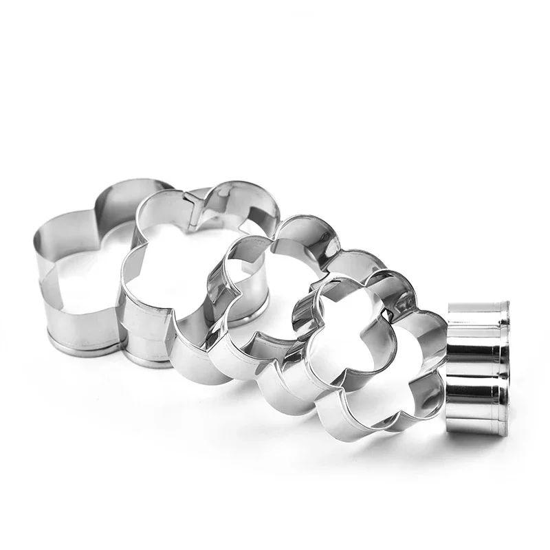 5pcs/Set Stainless Plum Flower Cookie Cutter Molds Sugarcraf Decoration Cutting Cake Baking Decorating Molds Kitchenware Tools