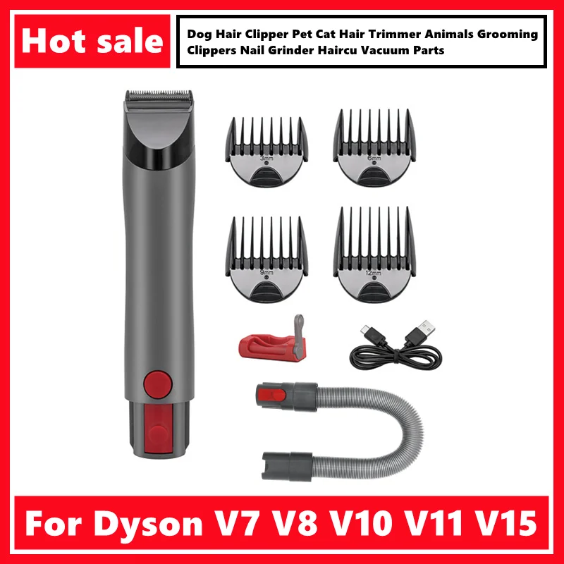 

Dog Hair Clipper Pet Cat Hair Trimmer Animals Grooming Clippers Nail Grinder Haircut For Dyson V7 V8 V10 V11 V15 Vacuum Parts