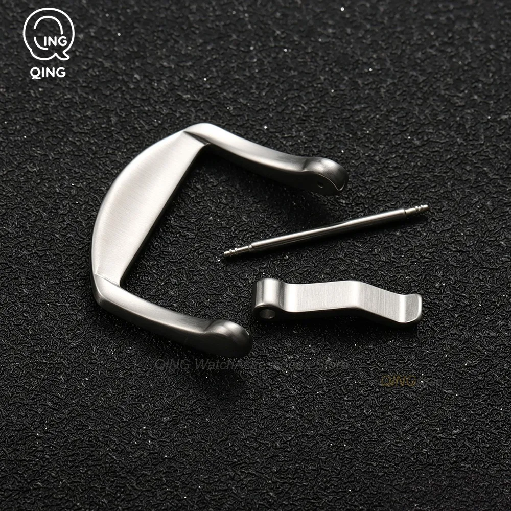 16mm 18mm 20mm 22mm 24mm Stainless Steel Matte Watches Buckles Accessories Matte Pin Clasp Watch Straps Silver Black Watch Clasp