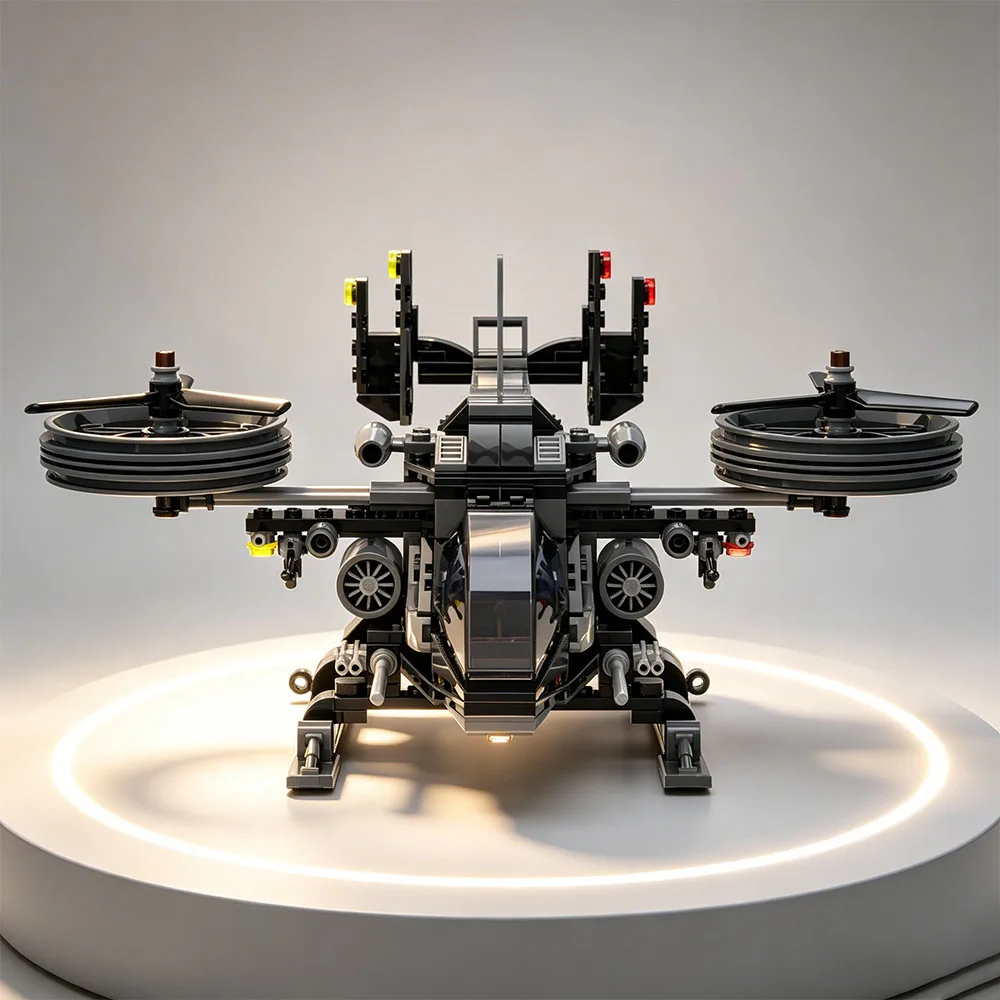 214-teiliges MOC Avatars Hubschrauber Kevinbrickfr Creator Modellbausatz Ideenvolle Lernspielzeuge Weihnachts- und Festgeschenke – Detail 4