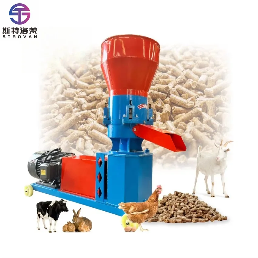 Hot Sale Small Flat Die Pig Feed Pelletizer Pellet Machine for Poultry Farm