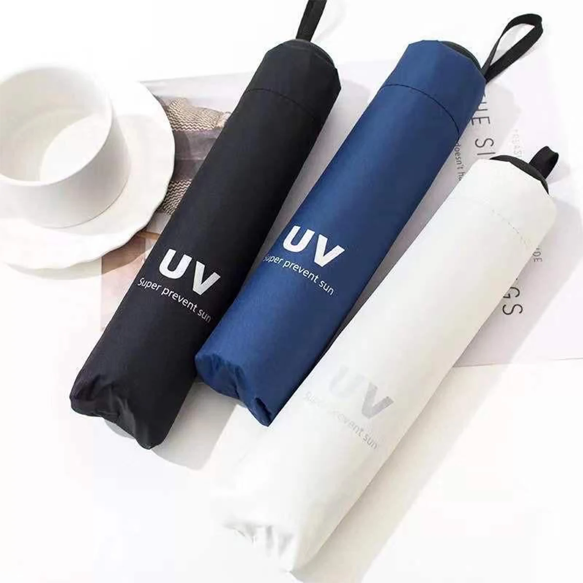

Vinyl Clear Umbrella UV Protection Sunumbrella Folding Sunshade