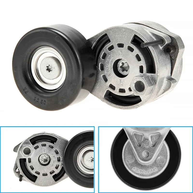 06E903133R Engine Tensioner Tensioner Pulley Automobile for Audi A4 A5 A6 Quattro Q5 S4 S5 3.0L 3.2L