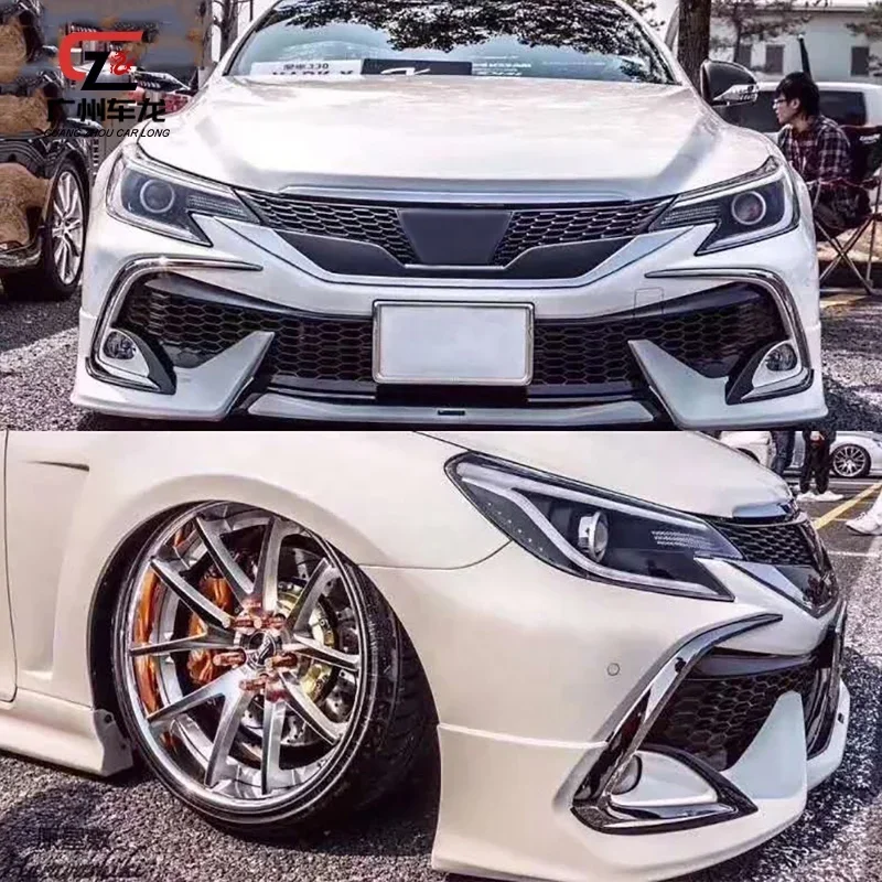 Car Body Kits For  Reiz 2010-2017 Upgrade mark x Reiz 2018 Front Bumper With Front Lip For Reiz Car bumpers custom