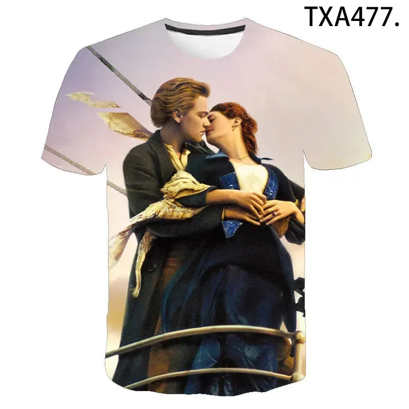 Titanic 3D Print T Shirt Men Women Children Short Sleeve Love TV Titanic T-shirt Harajuku Boy Girl Cool Tops Tee Clothing