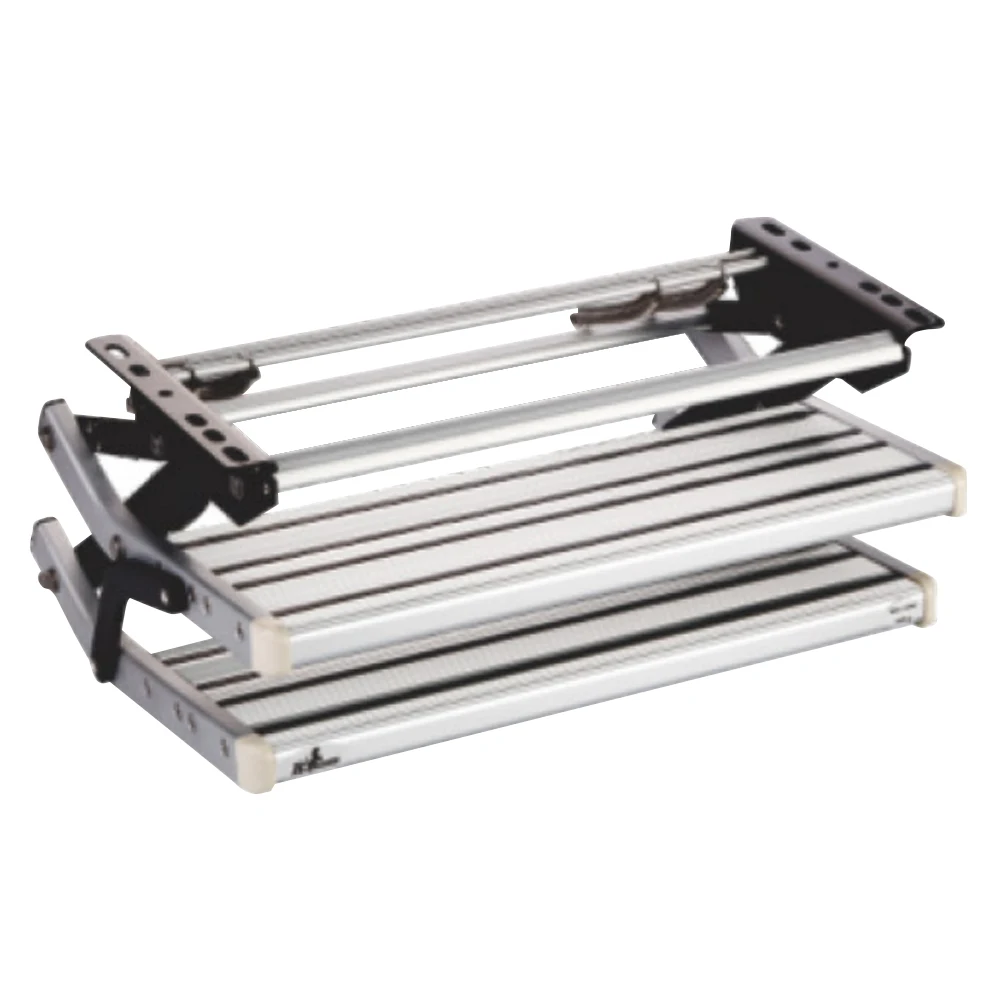 Aluminum Alloy RV Sliding Step Motorhome Step with LED Light Electric Sliding Caravan Steps for Van or Truck