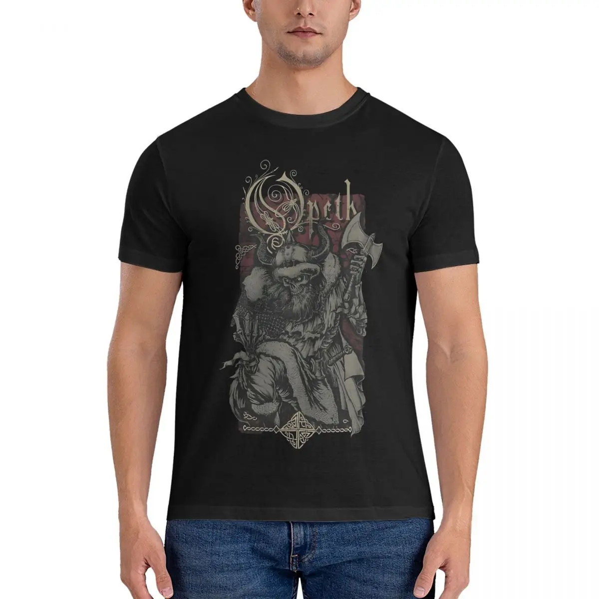 Men VIKING T Shirt Opeth Cotton Tops Awesome Short Sleeve Round Neck Tees Graphic T-Shirt