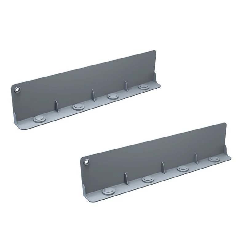 2 個のシンクスプラッシュガード強力な吸盤付きソフトアンチ水しぶきプロテクターグレー