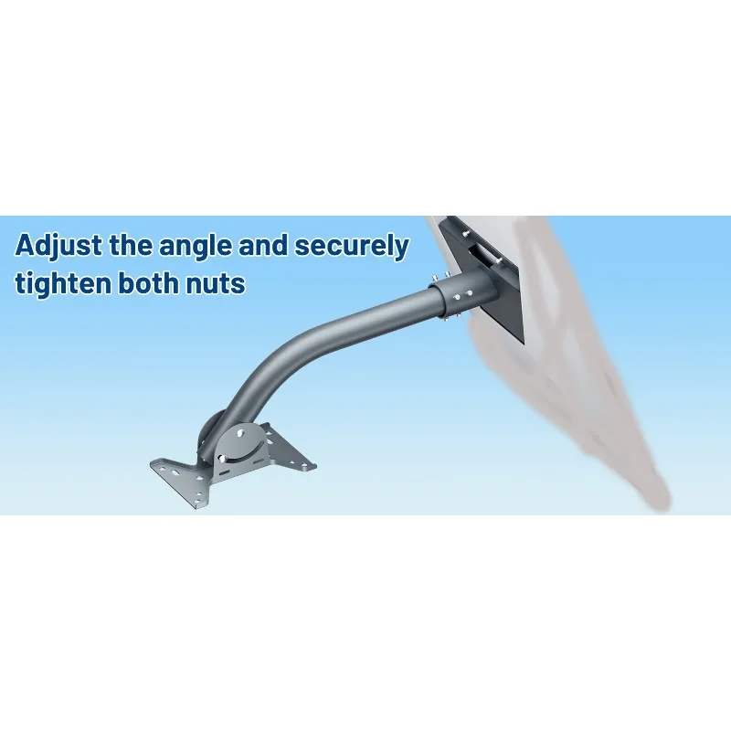 LNHF Adjustable Curved Pipe Bracket Kit For Rvs And Outdoor Furniture - Stainless Steel