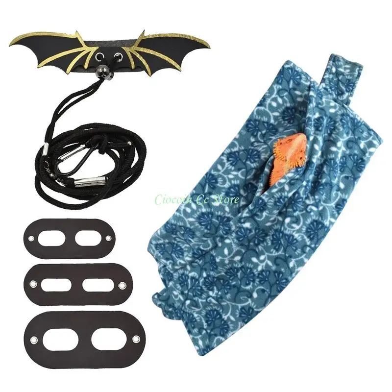 X90F Harness Leash Set with Wings Adjustable Carrying Travel Sling Bag