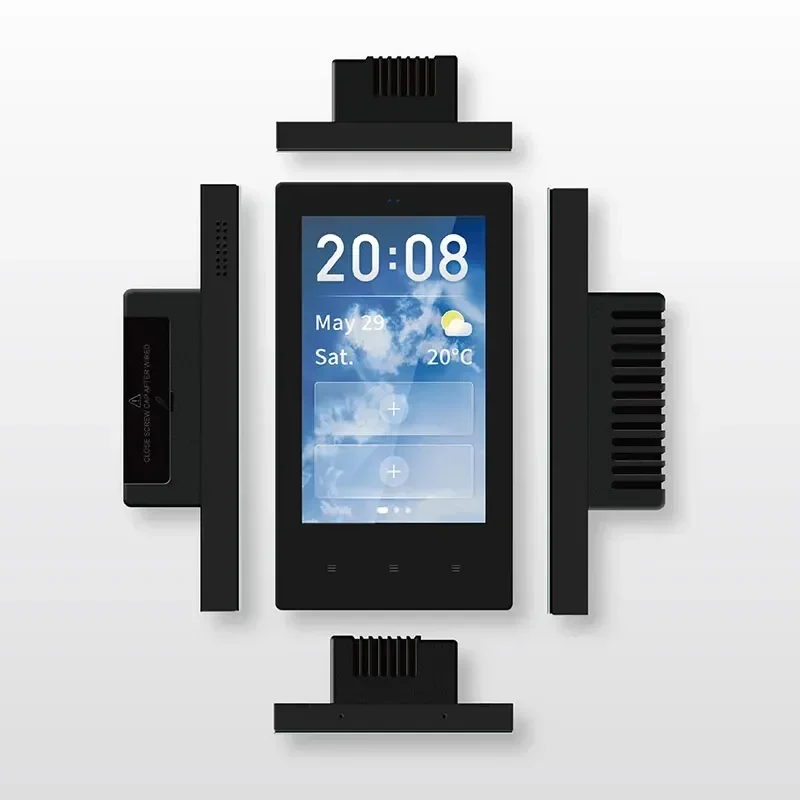 2025 US Standard Tuya 4 Zoll Multifunktionales Smart Touch Screen Control Panel Integriertes Tuya Zigbee mit 3-Wege-Relaisschalter
