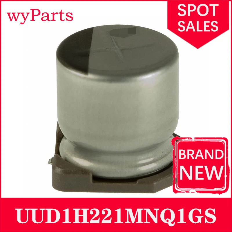 10 Pcs/lot UUD1H221MNQ1GS UUD1H221 BRAND NEW CAP ALUM 220UF 20% 50V SMD