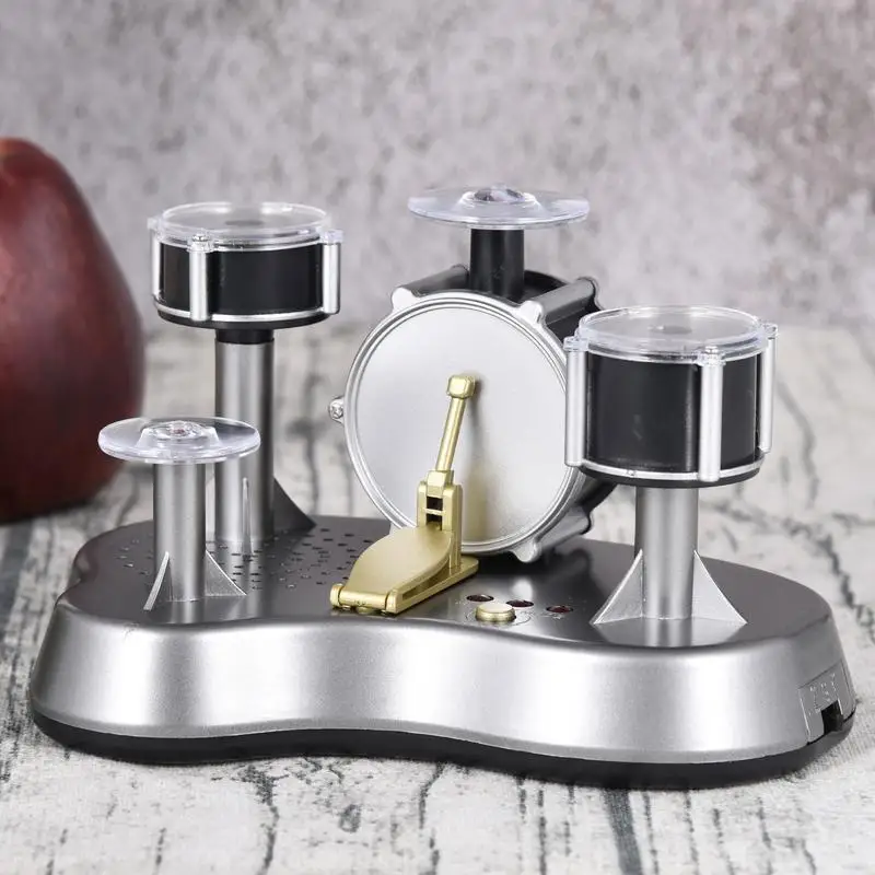 مجموعة طبلة إصبع صغيرة مجموعة طبلة سطح المكتب المحمولة مجموعة طبلة صغيرة لمكتب مكتب الموسيقية مصغرة مجموعة طبلة لعبة طبلة حساسة للمس #3