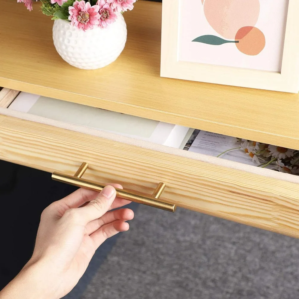 6Pcs Gold Resin Tray Handles with Screws for Epoxy Resin Casting, Fit Imitation Agate Tray, Cabinet, Drawer & Door - view 5