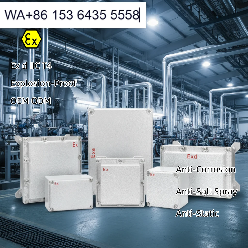 200x400x150 Enhanced Safety ATEX Explosion-Proof Aluminum Terminal Box Electronics Instrument Enclosure Increased Protection