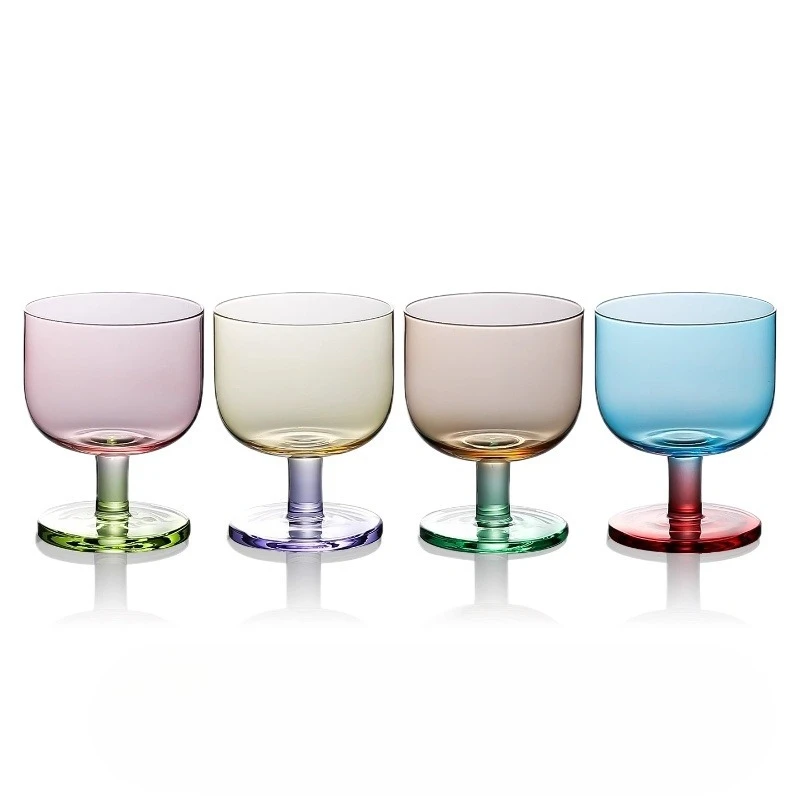 

High-value glass water cup for girls' household high-foot juice cup, light luxury high-end cup