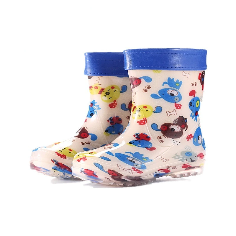 New Boys Girls Waterproof Rain Boots Kids Anti-slip PVC Rainboots Children Water Shoes Wellies Mid-calf