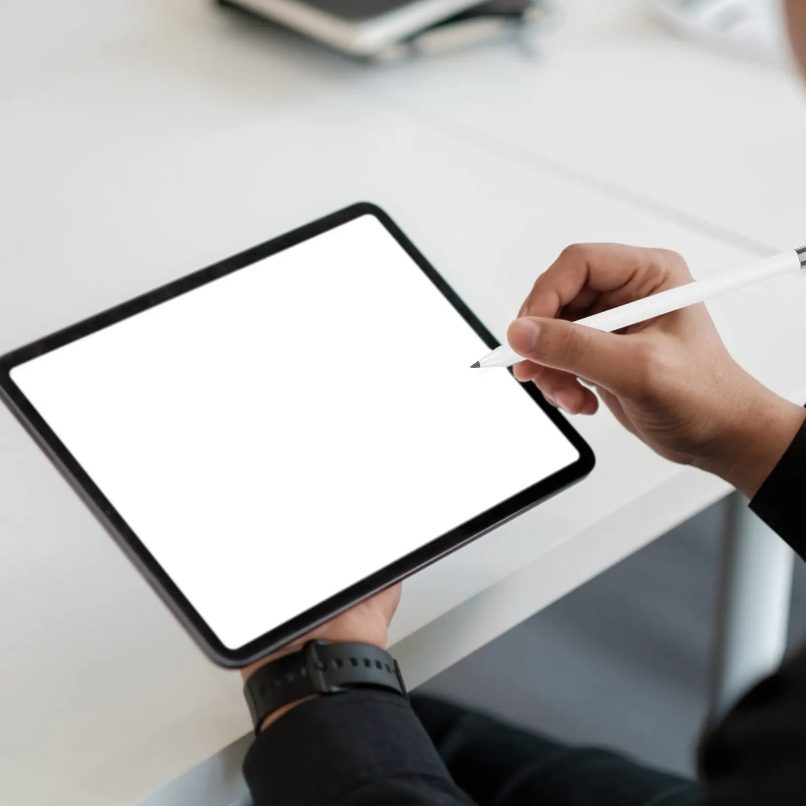 

White Touch Screen Pen for Phone and Tablet Realistic Writing Experience with Superior Control Capacitive Pen Handwriting