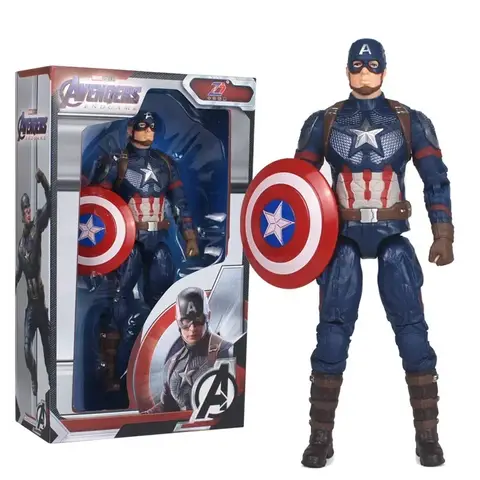 Marvel Avengers Superhjältefigurer Iron Man Actionfigur Leksaker Spiderman Captain America Hulk Thor Julklappar för barn Pojkar 8 best sales Kapten Amerikas actionfigur - №2