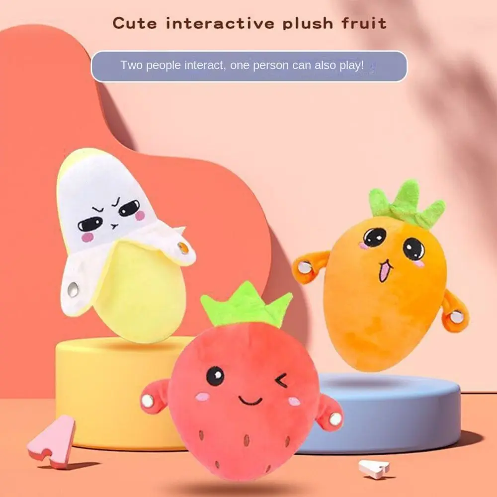 Fruit Sensing Beat Piano Plush Toy Interactive Musical Sensing Doll Orange Pear Soft Kids Stress Relief Educational Toy